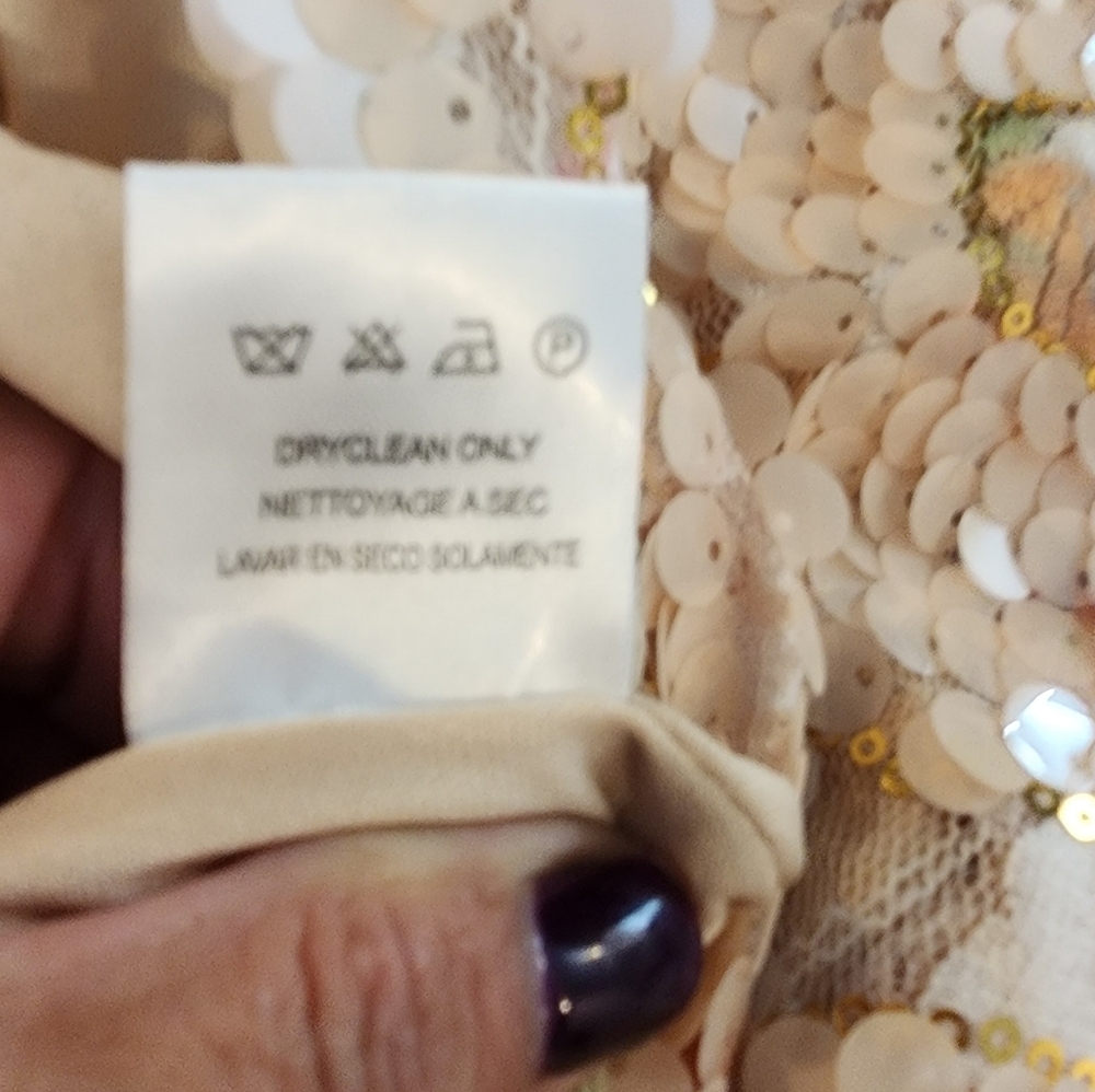 BELLA BERNETT MINI SEQUINS PINK SPARKLY DRESS ADJUSTABLE STRAPS SIZE MEDIUM - Picture 5 of 13